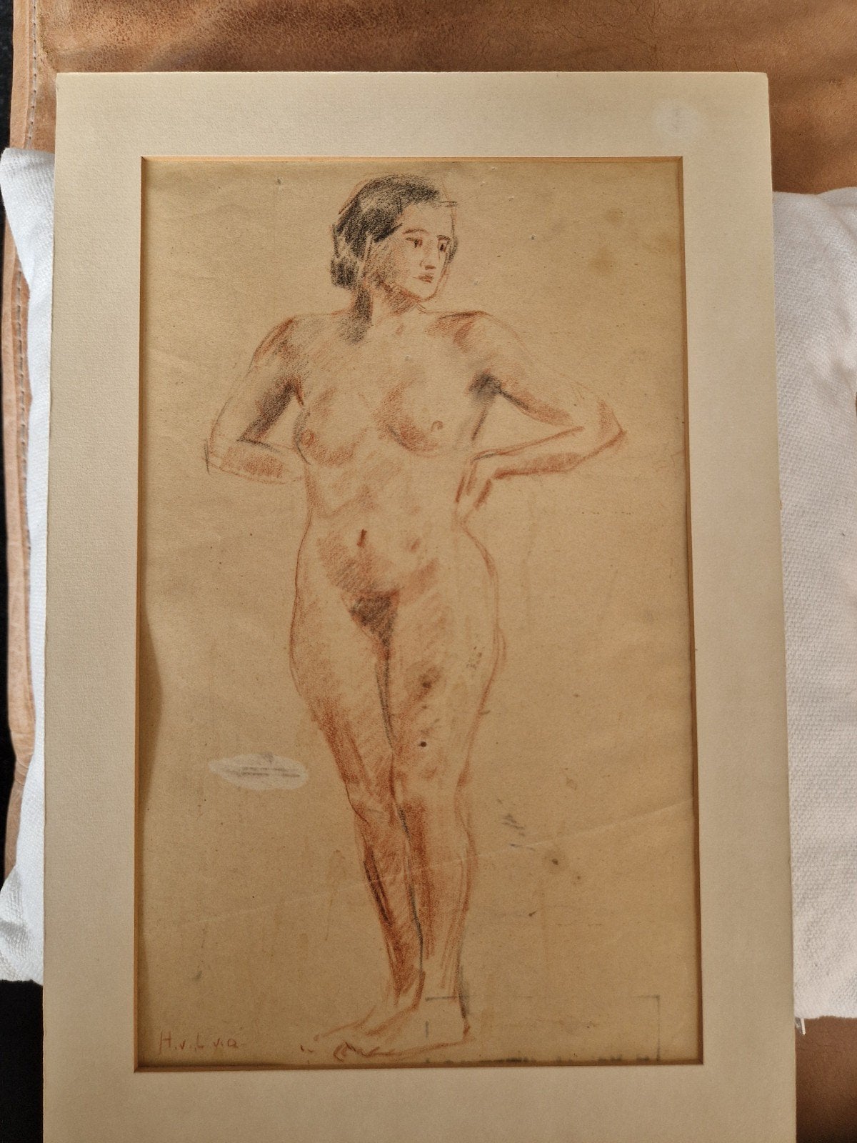 Naaktmodel tekening Henk van Leeuwen vo, Ophalen