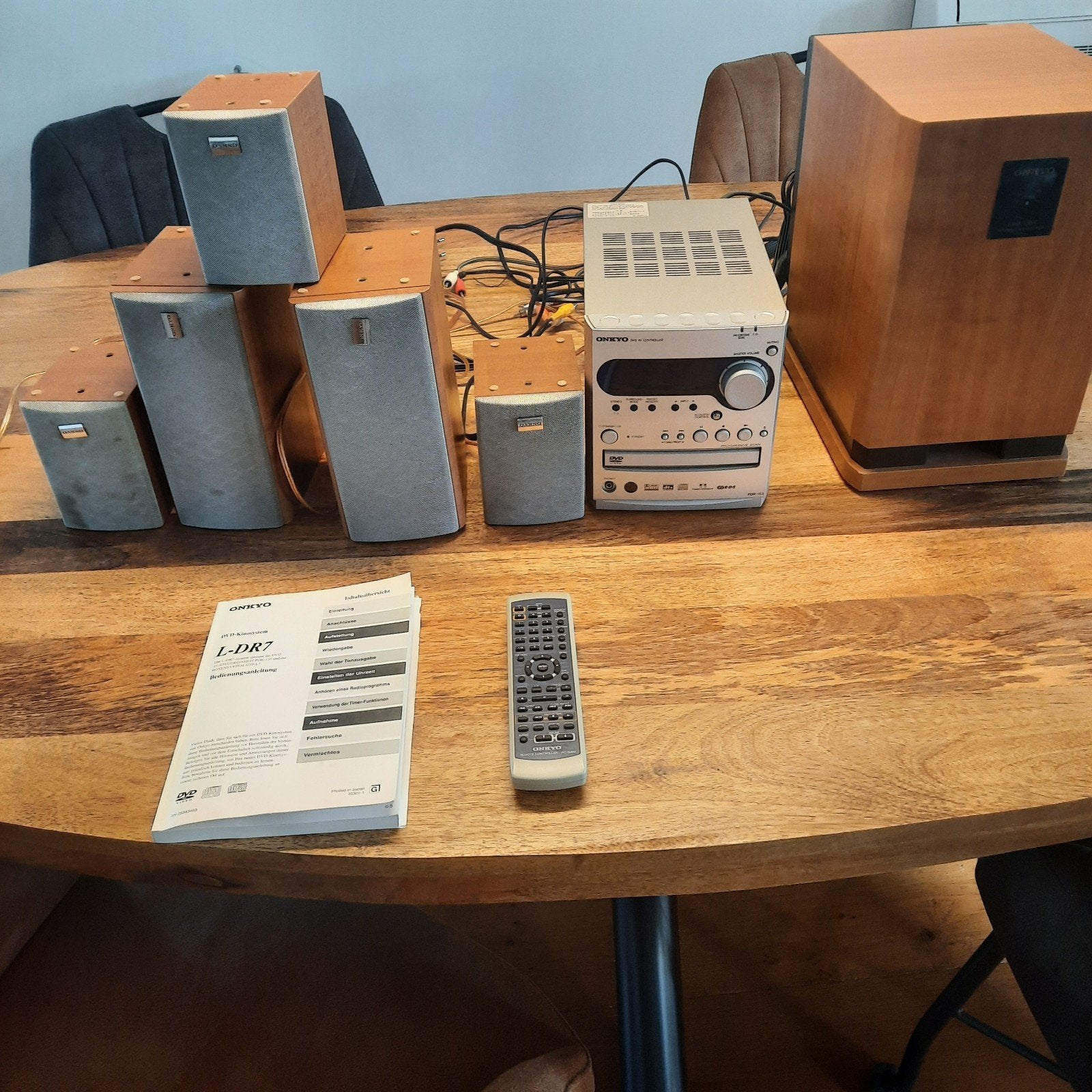 Onkyo L-DR7 DVD Home Cinema Systeem met 5.1 Speakers, Gebruikt, 5.1-systeem, Dvd-speler, Ophalen