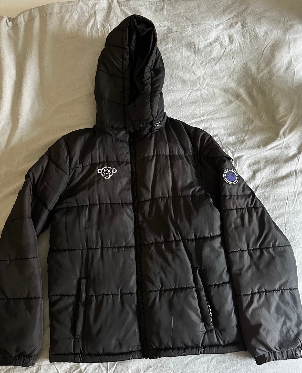 Black Bananas puffer winterjas, Kleding | Heren, Verzenden, Zo goed als nieuw, Maat 48/50 (M), Zwart