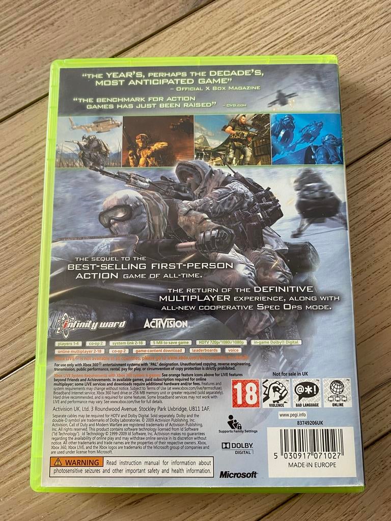 Call of Duty Modern Warfare 2 - Xbox 360/Series X/S, Spelcomputers en Games, Games | Xbox 360, Ophalen, Online, Gebruikt, Vanaf 18 jaar