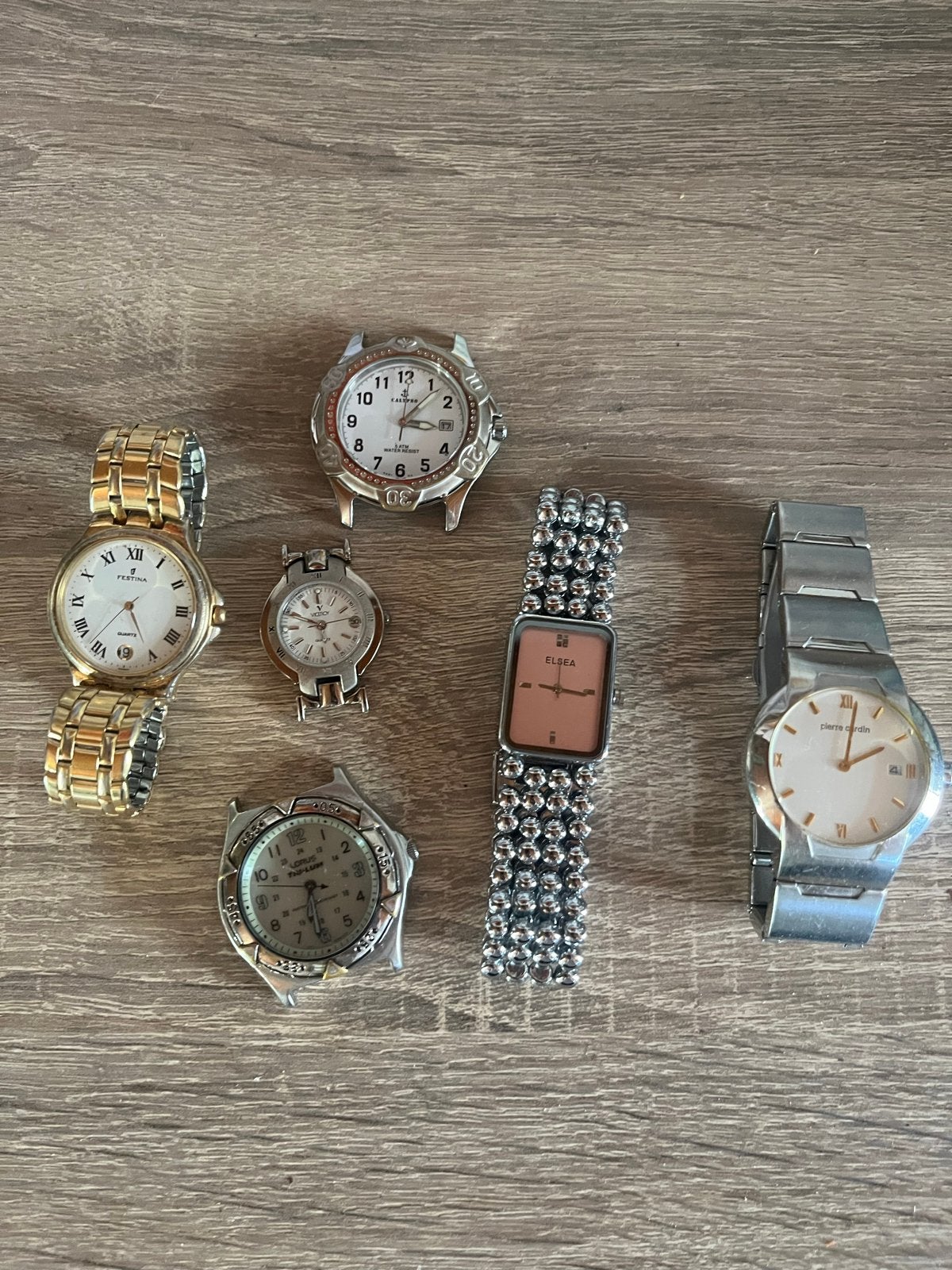 Diverse horloges, voor de verzamelaar of onderdelen., Ophalen of Verzenden, Staal, Polshorloge, Overige merken