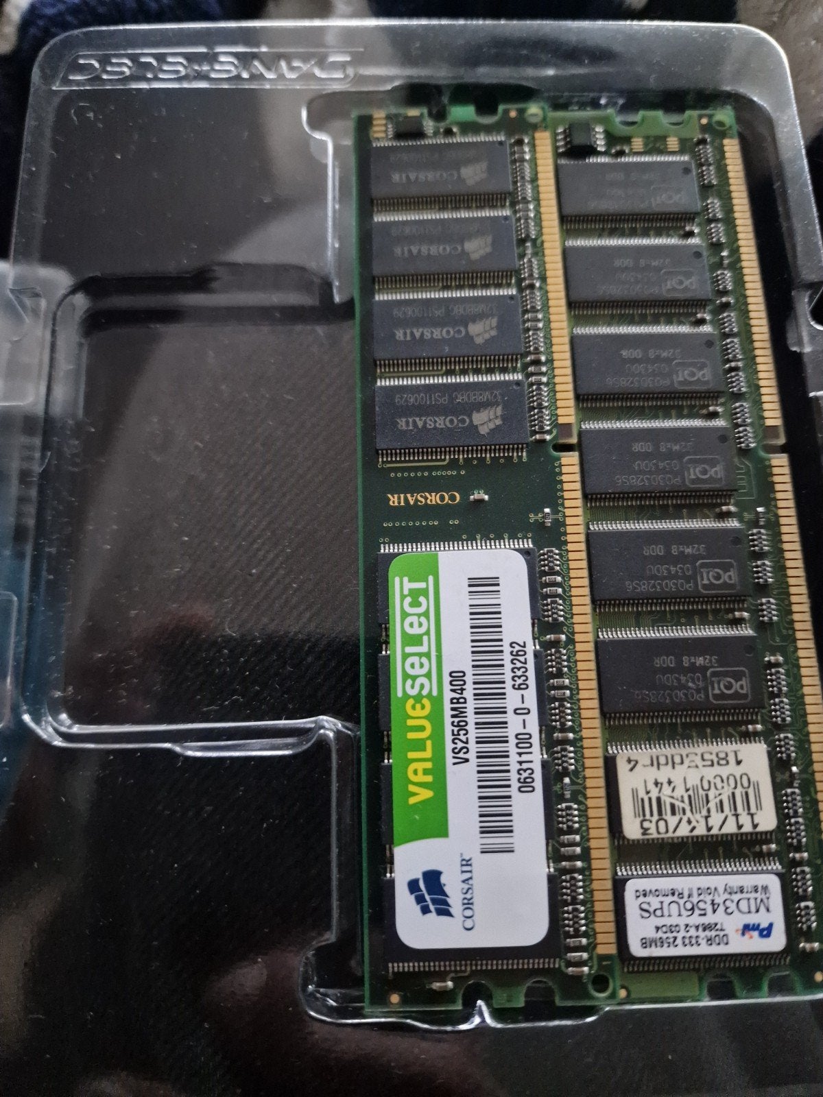 Corsair ValueSelect DDR-333 256MB RAM Geheugenmodule, Computers en Software, RAM geheugen, Ophalen of Verzenden, DDR, Desktop