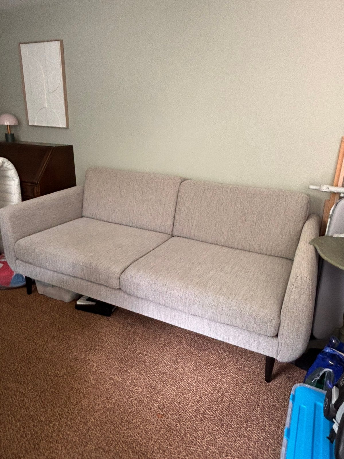 IKEA SMEDSTORP 3-zits bank, Ophalen, Tweepersoons, 75 tot 100 cm, Zo goed als nieuw