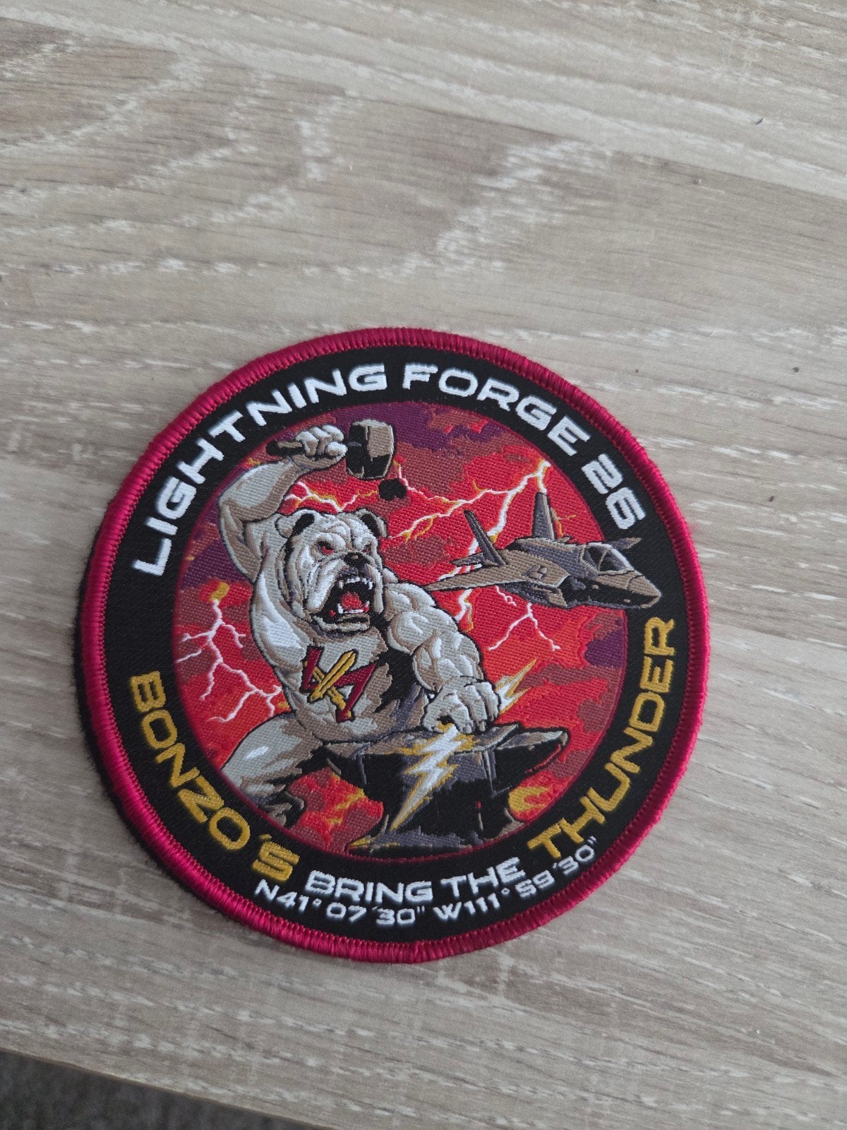 312 sqn lightning force 26 patch, Verzamelen, Ophalen of Verzenden, Nieuw, Patch, Badge of Embleem