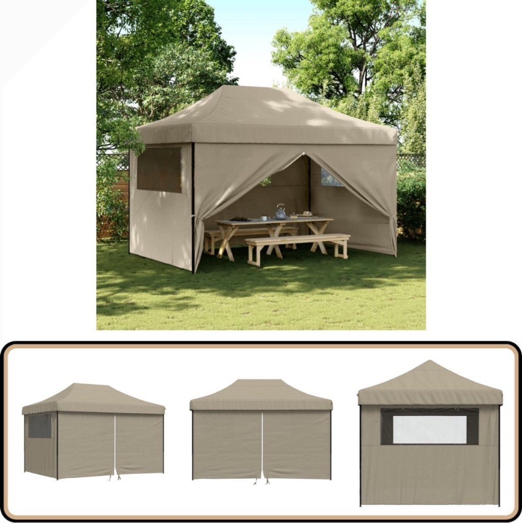 Partytent 3x4 easy pop-up taupe -nieuw in doos-, Opvouwbaar, ., Partytent, Minder dan 4 meter