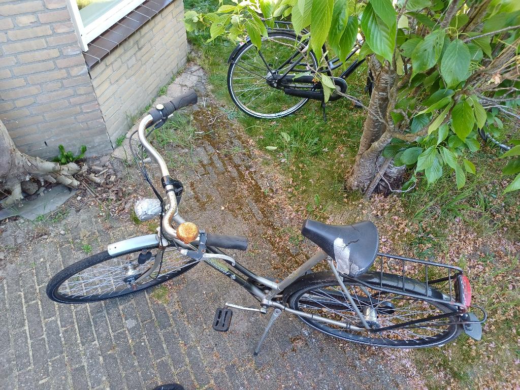 Stationsfiets, Locomotief damesfiets, 3 versnellingen., Fietsen en Brommers, Gebruikt, Velgrem, Versnellingen, 50 tot 53 cm