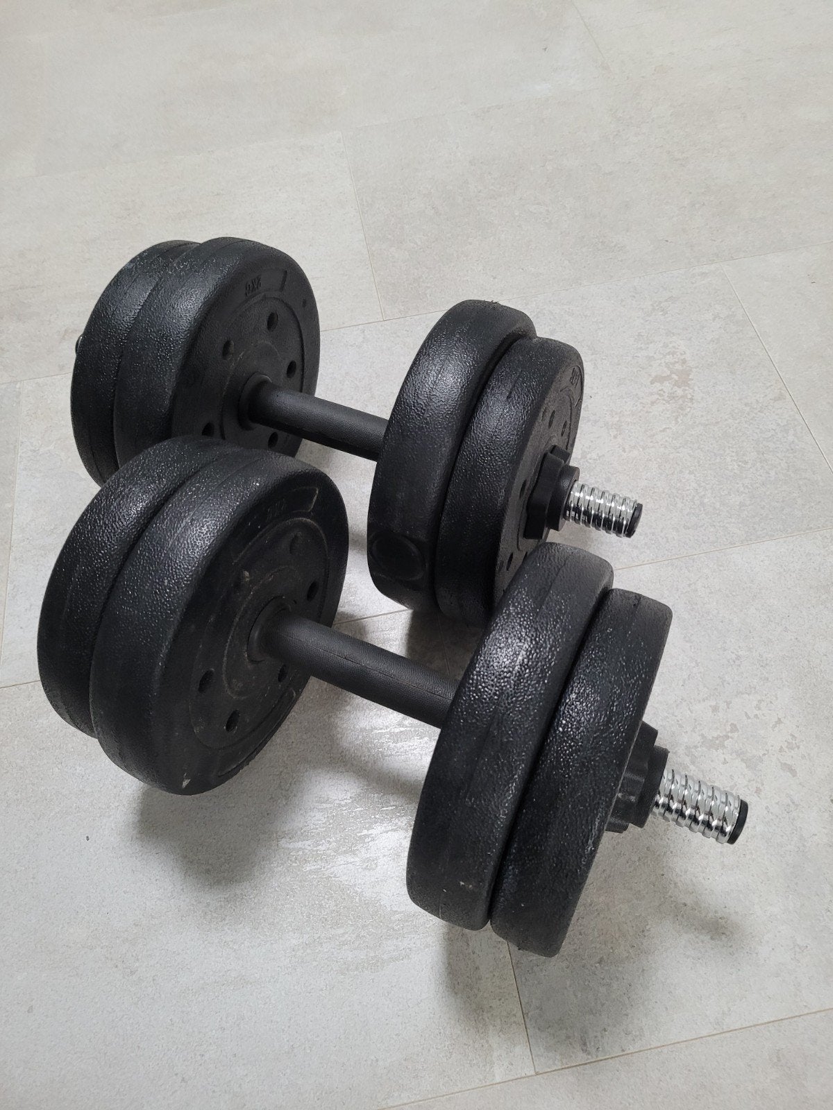 Dumbbells, Halters, Gewichten, Ophalen of Verzenden, Gebruikt, Armen, Dumbbell