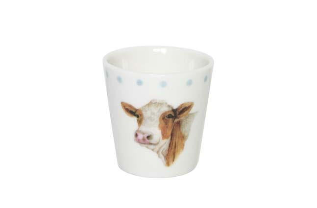 Eierdopjes Happy Cow servies, Overige materialen, Overige typen, Nieuw, Ophalen of Verzenden