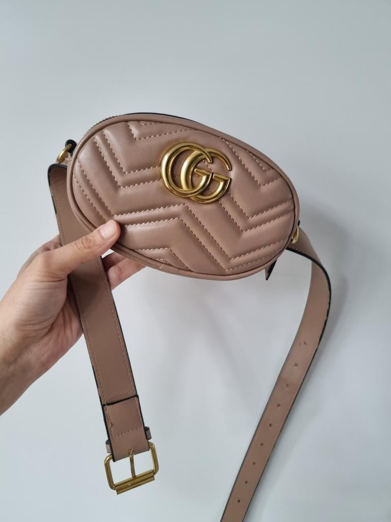 Beige tas riem, Sieraden, Tassen en Uiterlijk, Verzenden, Gebruikt, Beige, Schoudertasje