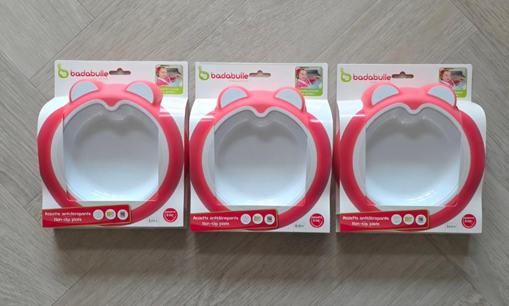 3x Badabulle Antislip Babybordjes - Nieuw in Verpakking, Ophalen, Nieuw