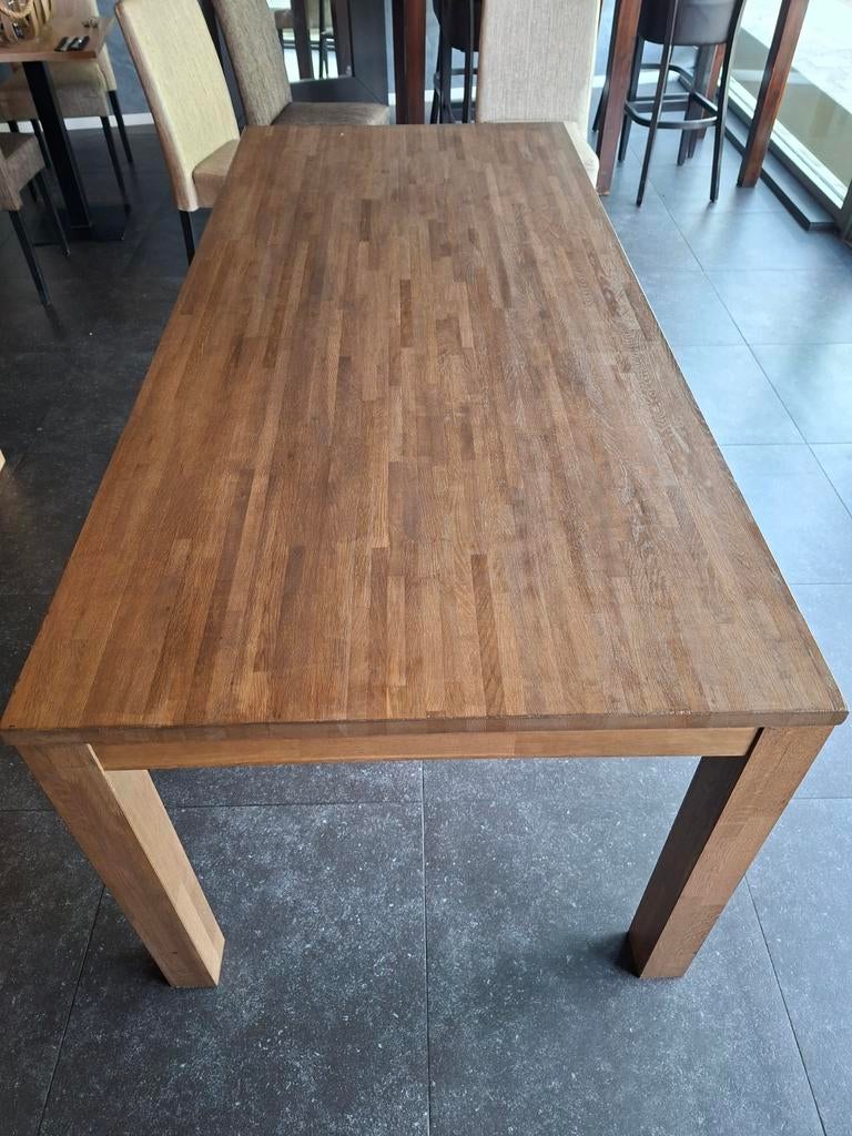 Houten eettafel, Ophalen, Eikenhout, 50 tot 100 cm, Zo goed als nieuw