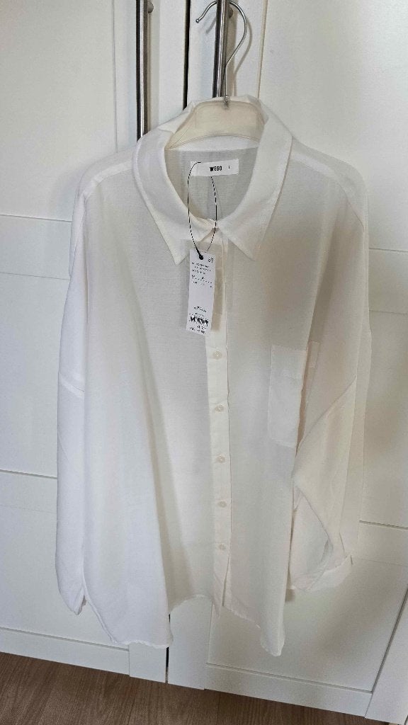 Witte Blouse, Maat 38/40 (M), WEGO, Wit, Ophalen of Verzenden