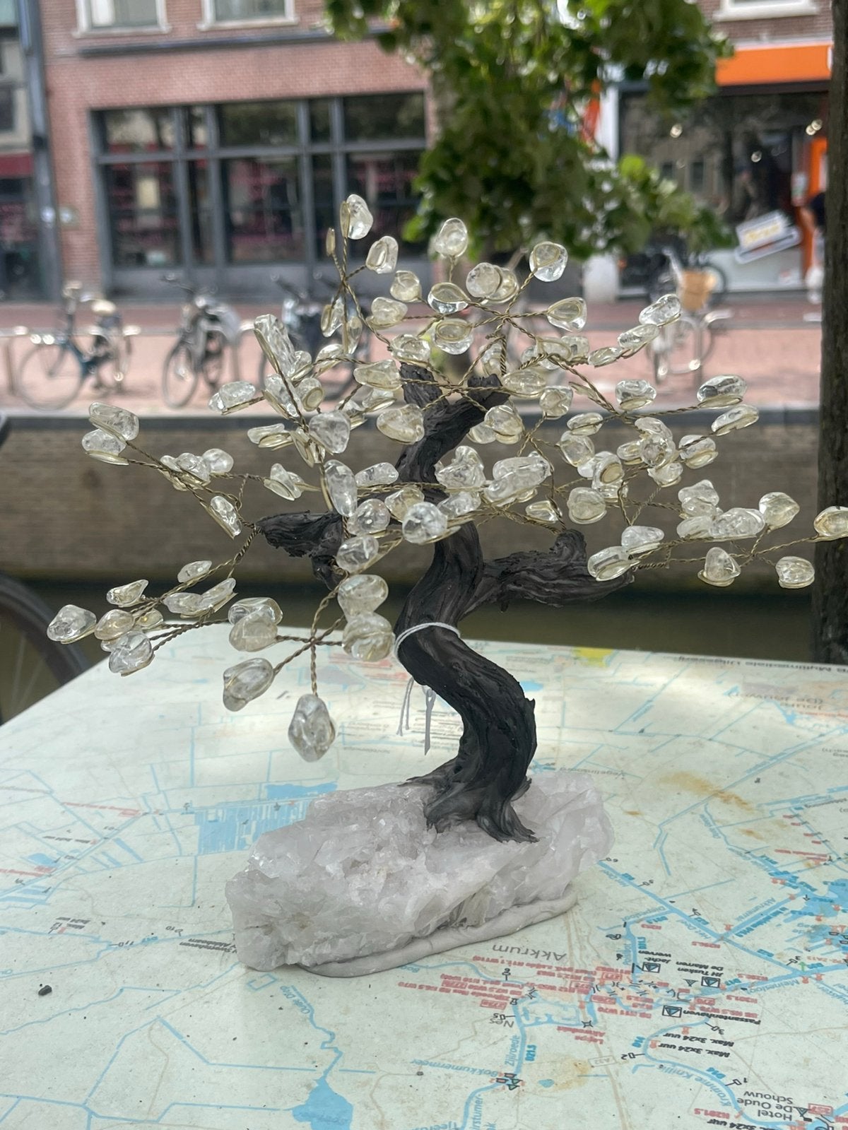 Edelsteen bonsai geluksboom, Ophalen of Verzenden