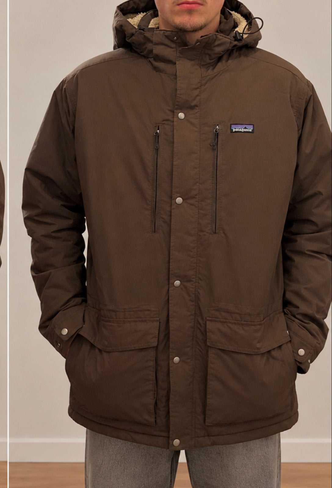 Patagonia parka | Vintage parka |met teddy voering - Maat XL, Verzenden, Zo goed als nieuw, Maat 56/58 (XL), Bruin