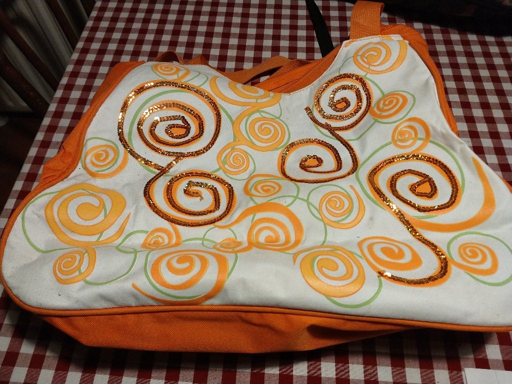 Tas royaal model oranje met versiering 50 bij 35cm. Leuk vo, Ophalen of Verzenden, Gebruikt, Oranje, Overige merken
