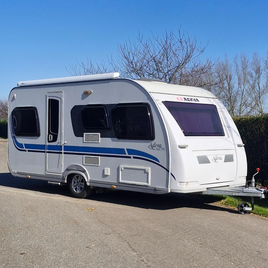 Adria Adiva 462 PD | zeer goede staat & compleet | 2009, Rondzit, Particulier, Dwarsbed, 5 tot 6 meter
