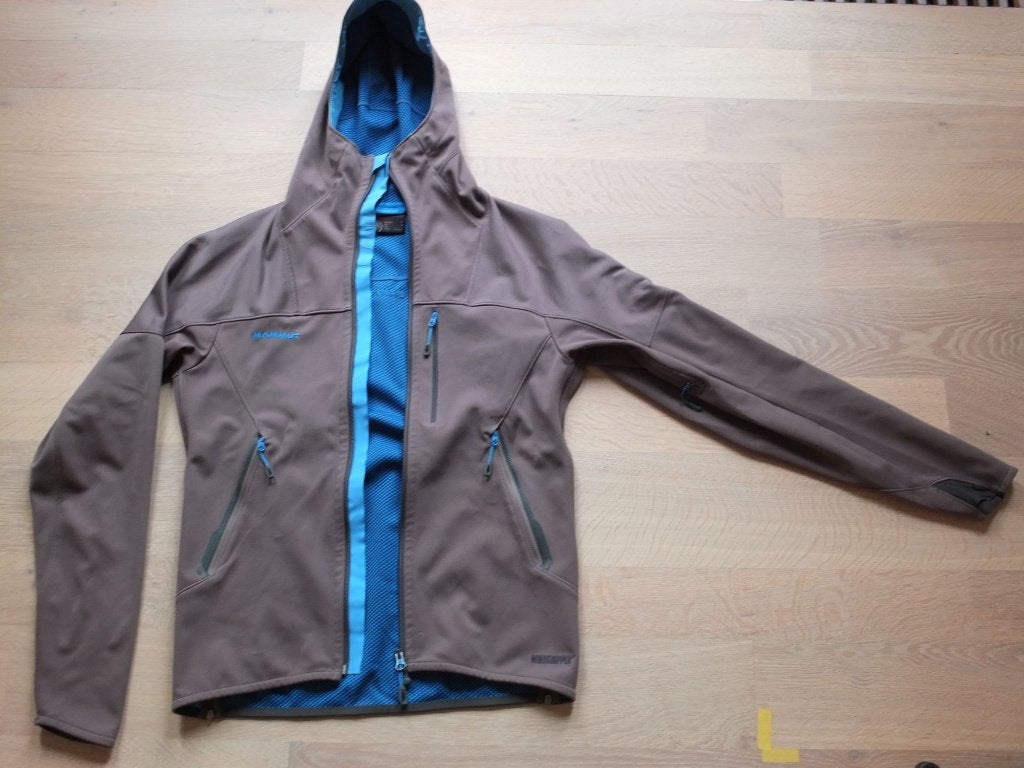 Mammut Ultimate softshell jas met kapuchon, maat M, Bruin, Maat 48/50 (M), Mammut, Ophalen of Verzenden
