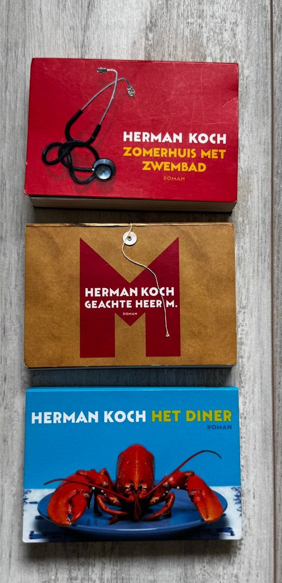 Herman Koch Dwarsliggers: Zomerhuis, Diner, Geachte heer M., Boeken, Ophalen of Verzenden, Gelezen, Nederland