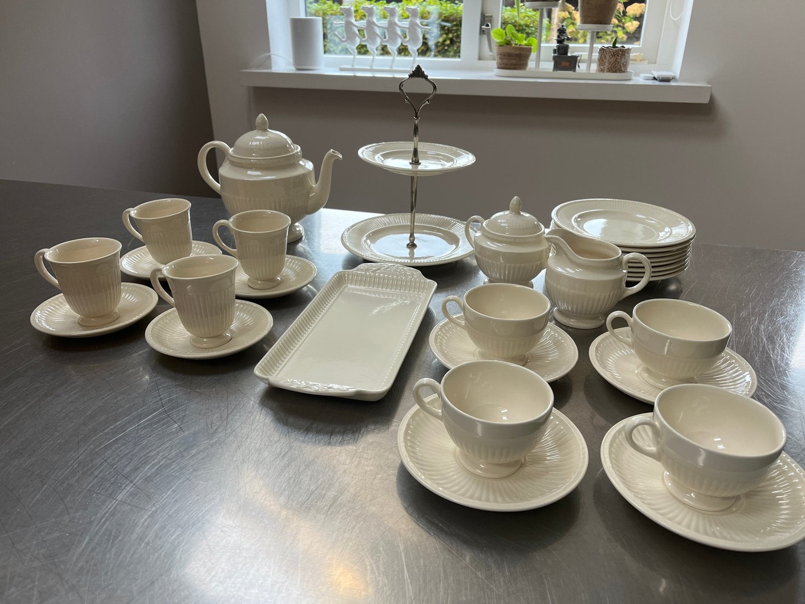 Wedgwood Edme High Tea Servies - 8 Personen, Huis en Inrichting, Ophalen, Gebruikt, Compleet servies, Wedgwood