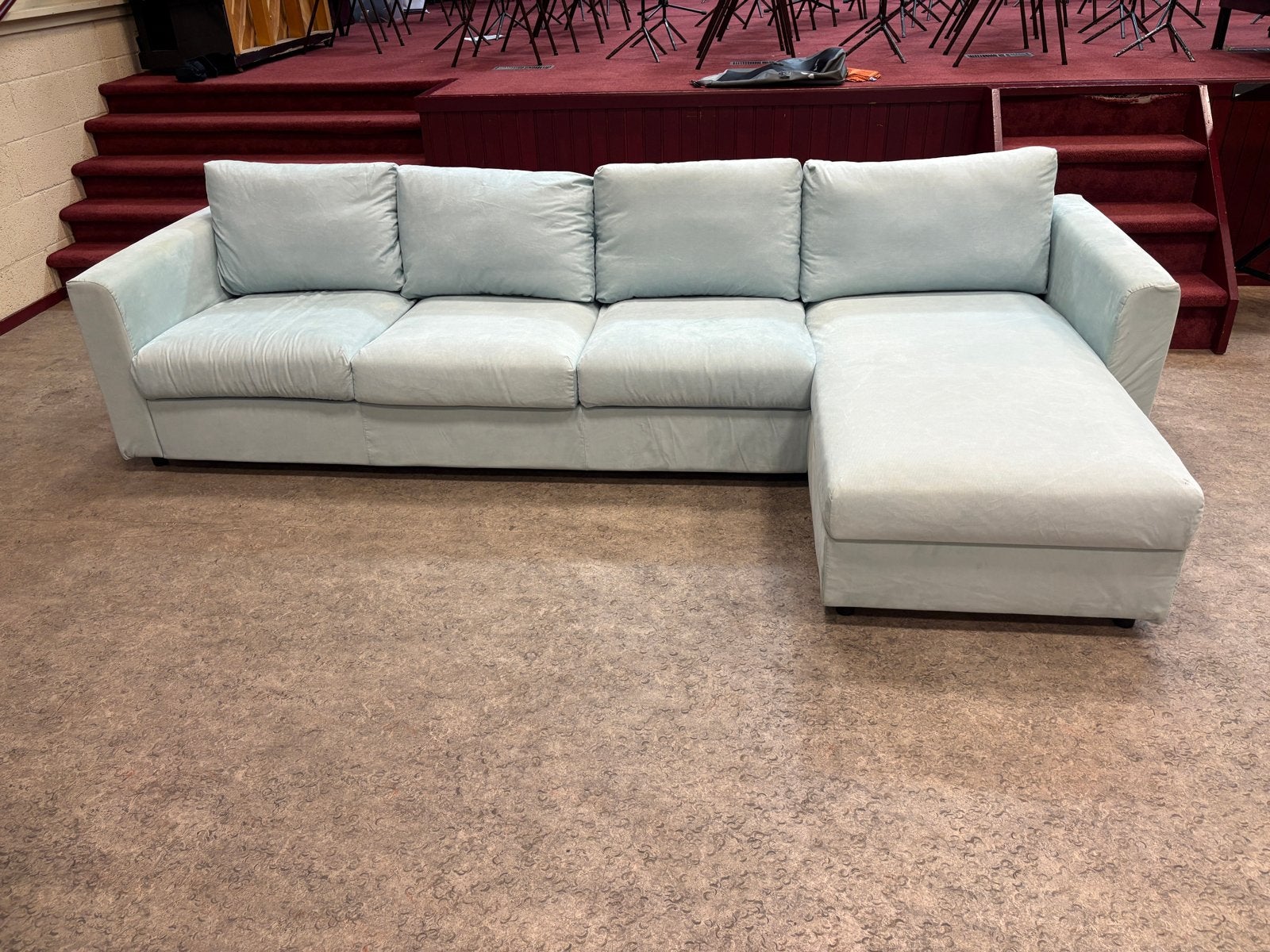 IKEA Vimle Hoekbank Saxemara lichtblauw - 320cm breed, Gebruikt, Minder dan 75 cm, Hoekbank, 300 cm of meer