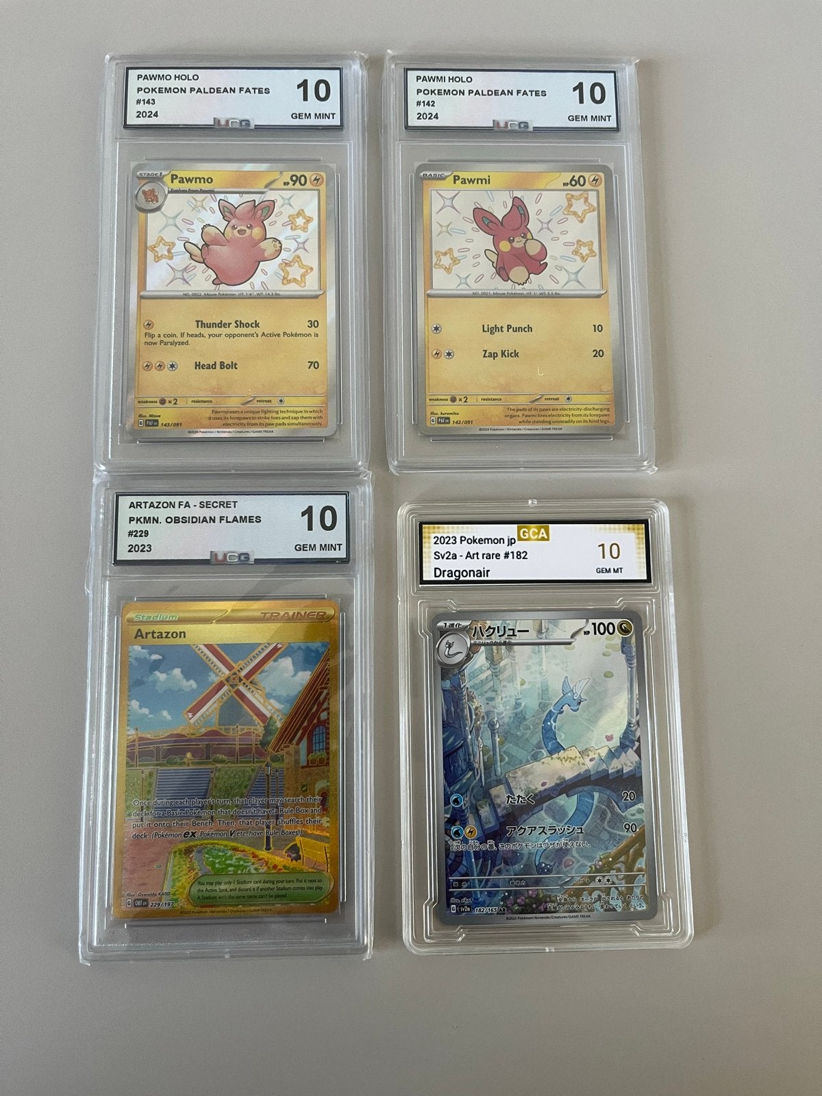 Pokémon Kaarten Gecertificeerd: Pawmo, Artazon, Dragonair, Ophalen of Verzenden, Nieuw, Meerdere kaarten