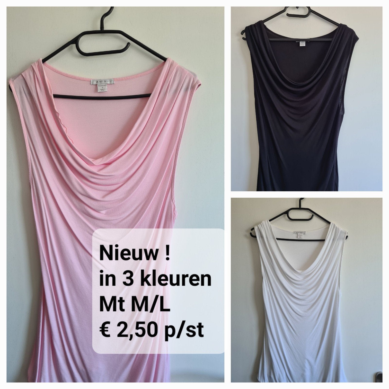 Roze nieuwe Waterfall top in 3 kleuren Mt M/L
Merk : Amisu, Kleding | Dames, T-shirts, Maat 38/40 (M), Nieuw, Ophalen of Verzenden