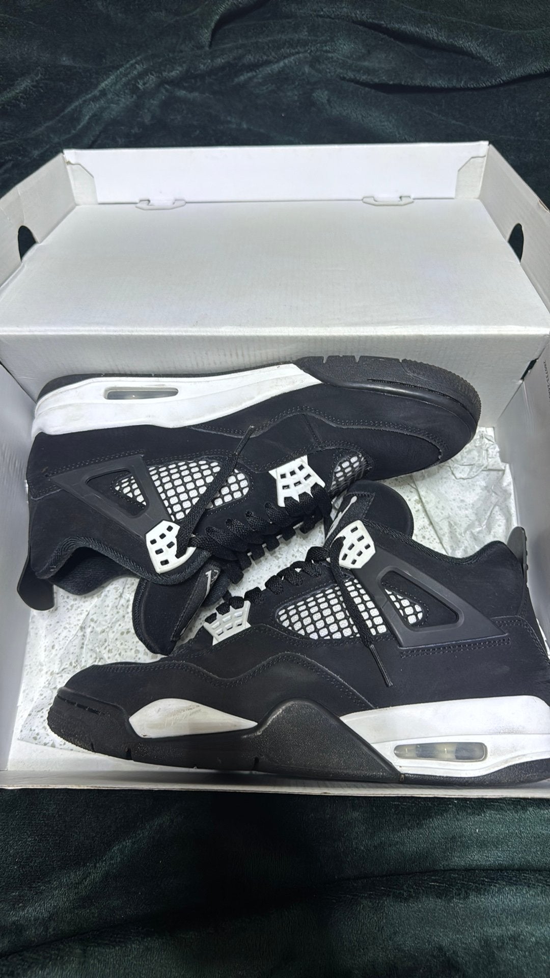 Jordan 4 white thunder, Ophalen, Zwart, Nieuw, Sneakers of Gympen