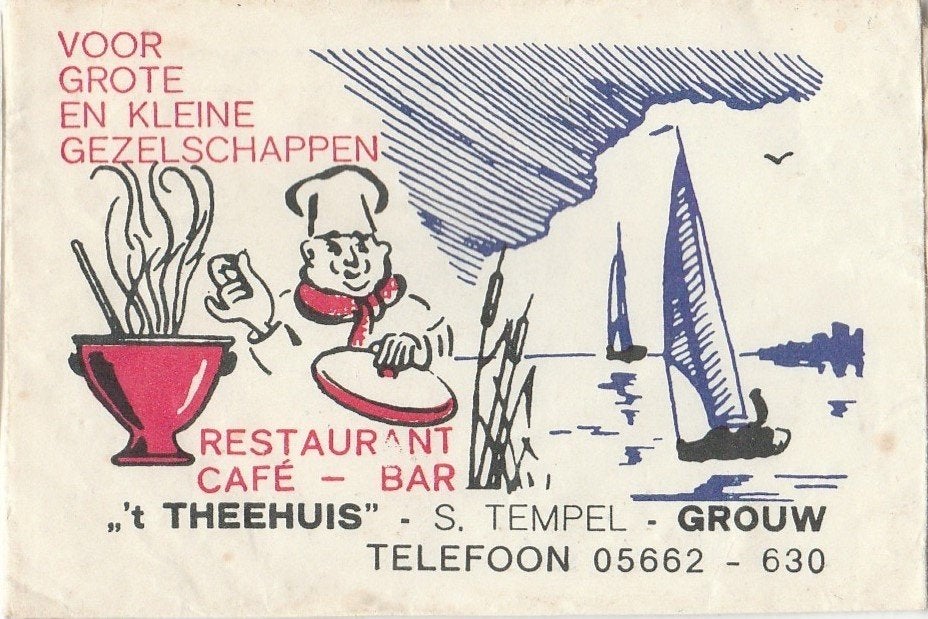 't Theehuis Grouw - S Tempel - bar zeilboot kok, Ophalen of Verzenden