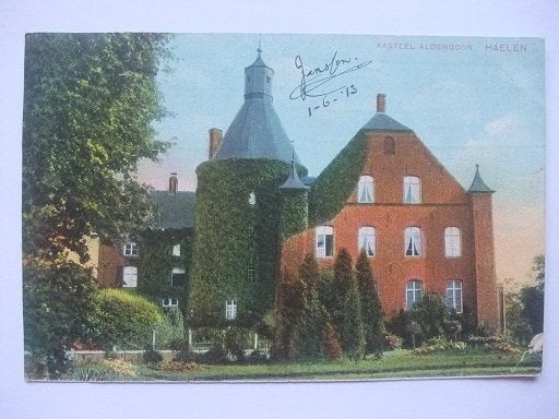 Q57 Haelen - Kasteel Aldengoor - 1913, Verzamelen, Ansichtkaarten | Nederland, Verzenden, Voor 1920, Gelopen, Limburg