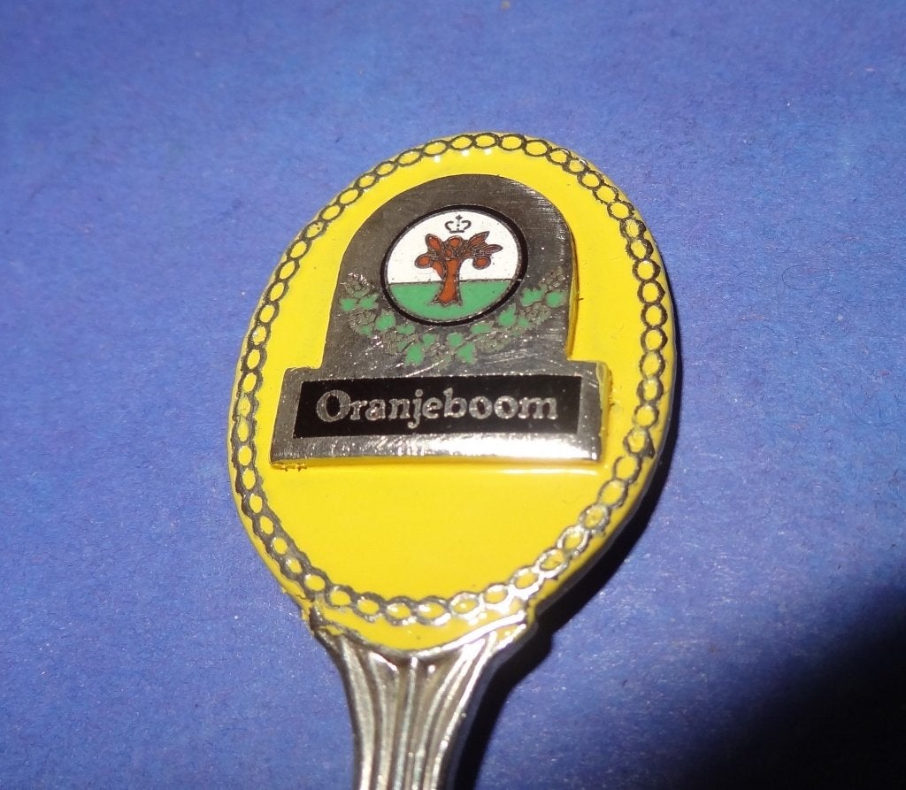 Oranjeboom Bier Thee Lepel met email Logo, Verzenden, Gebruikt, Overige typen, Oranjeboom