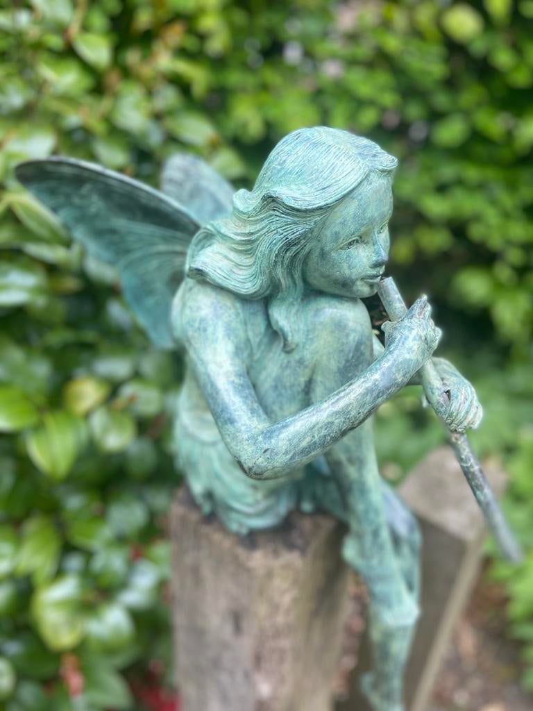 Van € 1140 voor € 550. 2 massief bronzen engelen, elfjes., Tuin en Terras, Ophalen of Verzenden, Nieuw, Overige materialen, Engelenbeeld
