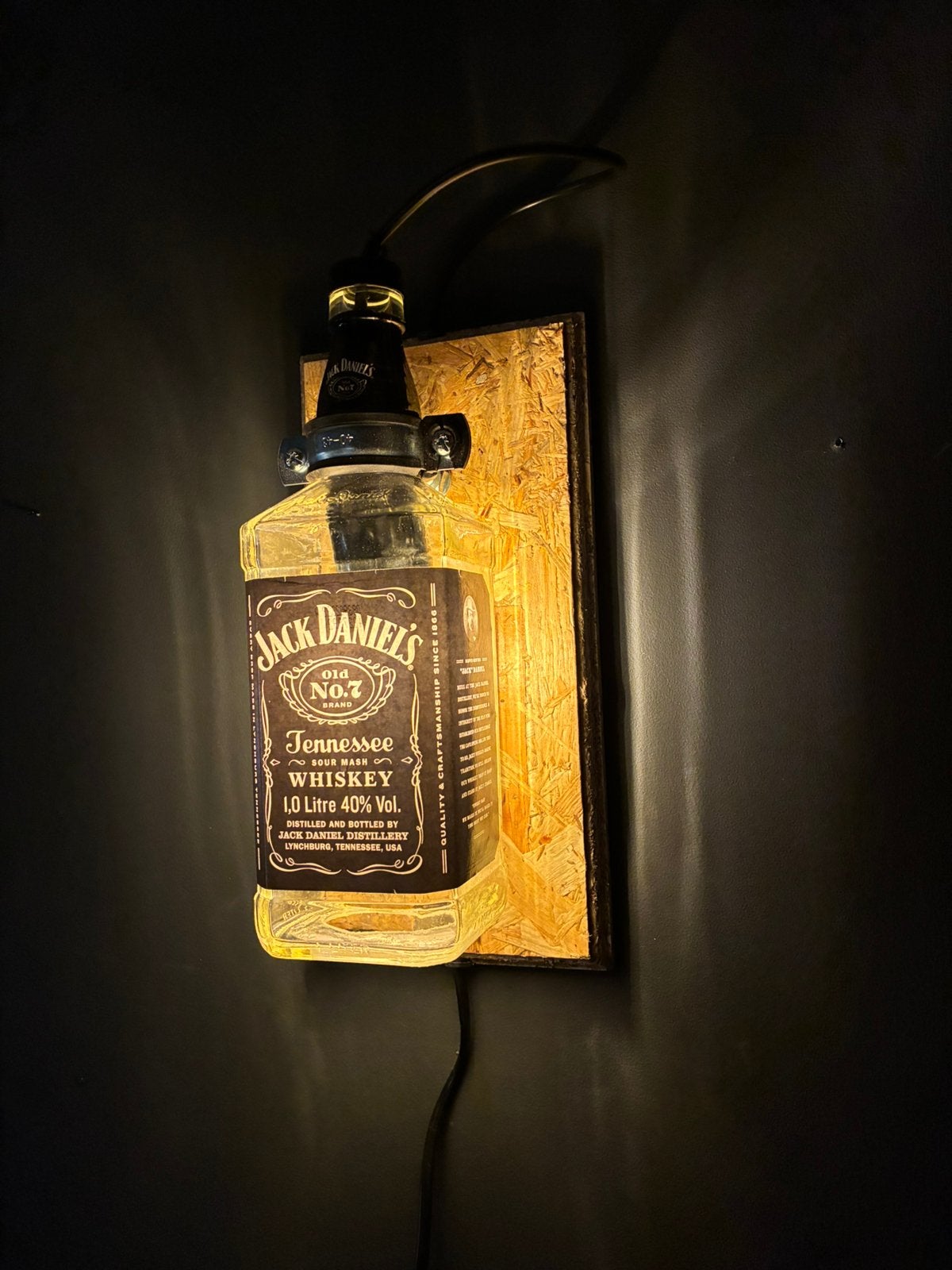 Jack Daniel’s wandlamp, Met schakelaar, Nieuw, Wandlamp, Glas