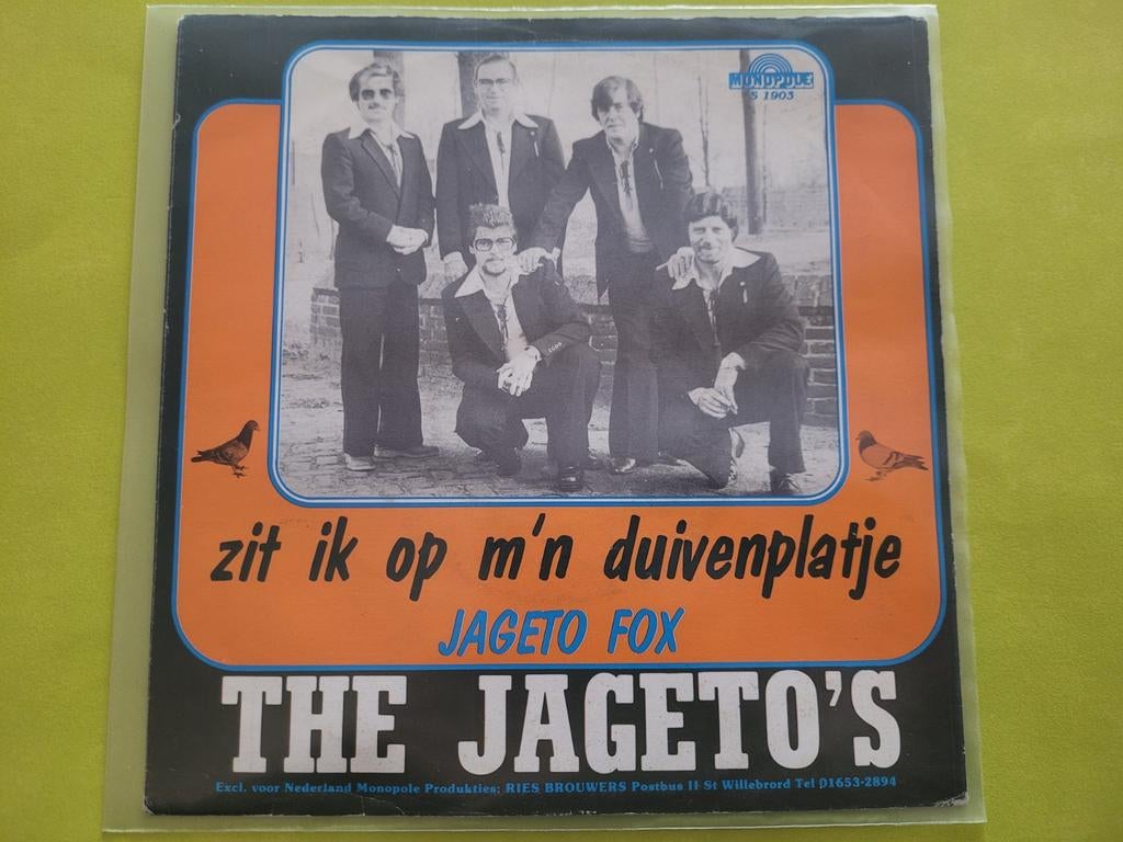 The Jageto's - Zit ik op mijn duivenplatje - Jageto fox, Ophalen, Zo goed als nieuw, Overige formaten, Levenslied of Smartlap