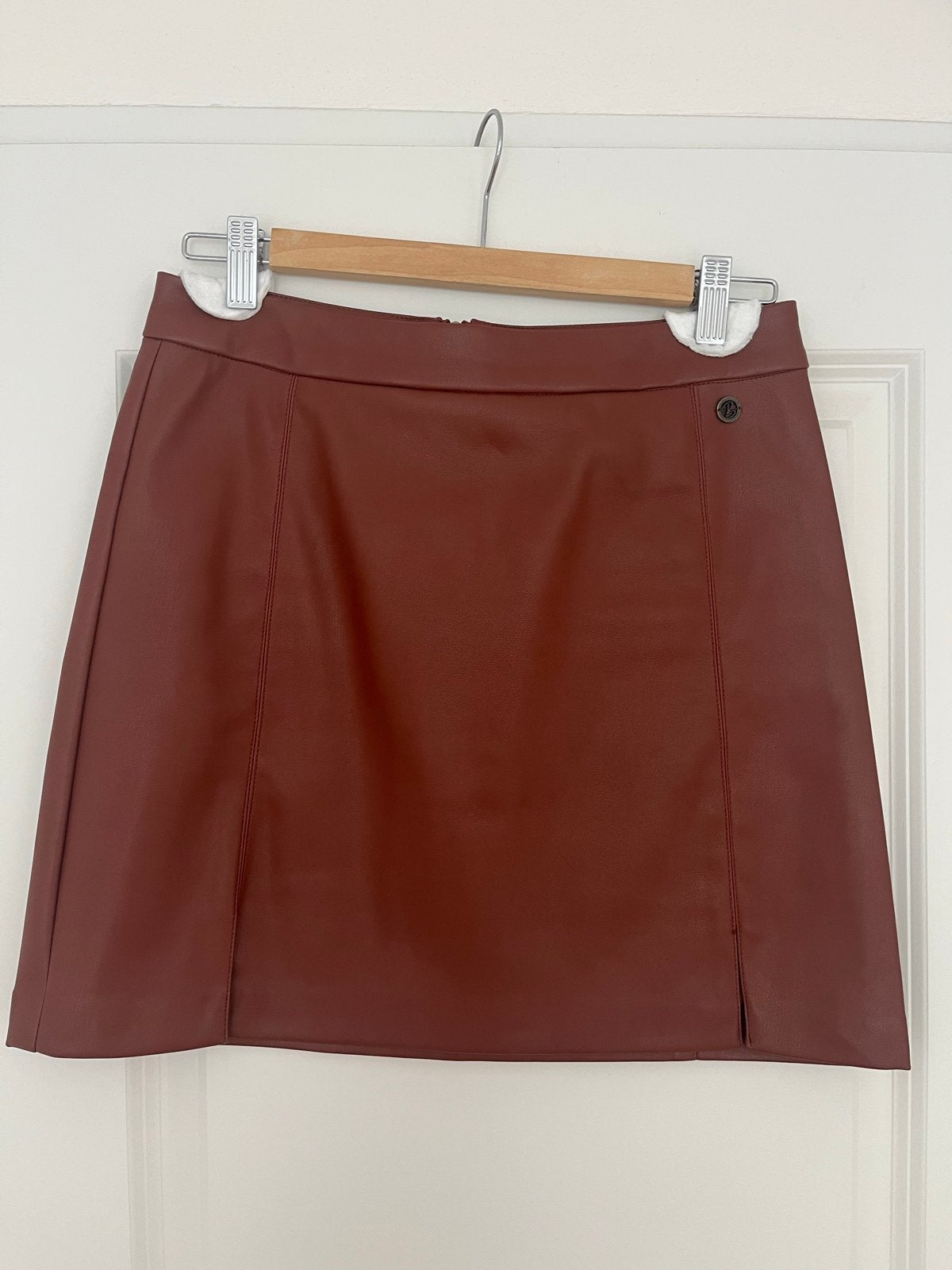 Bien Blie bruine leren minirok maat S, Kleding | Dames, Bruin, Ophalen of Verzenden, Zo goed als nieuw, Maat 36 (S)