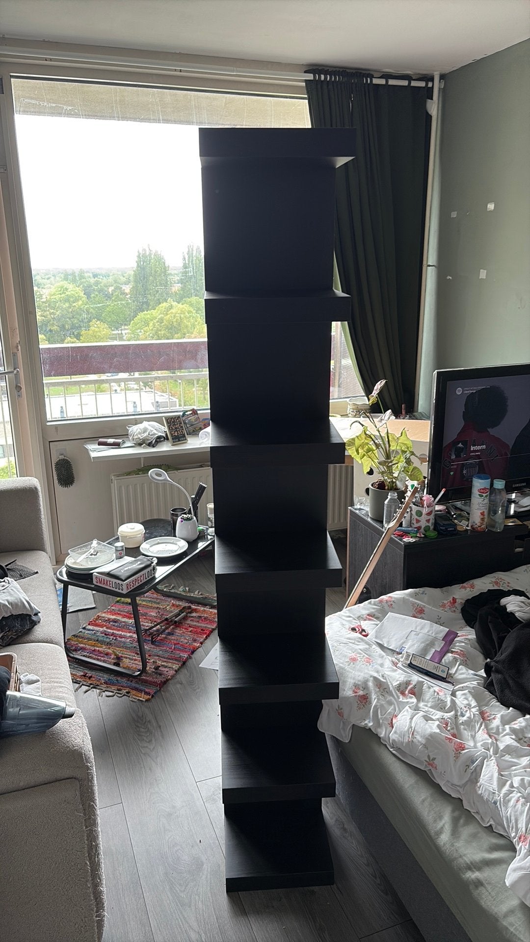 Ikea wandrek zwart, Huis en Inrichting, Ophalen, 50 tot 100 cm, Zo goed als nieuw, 150 tot 200 cm