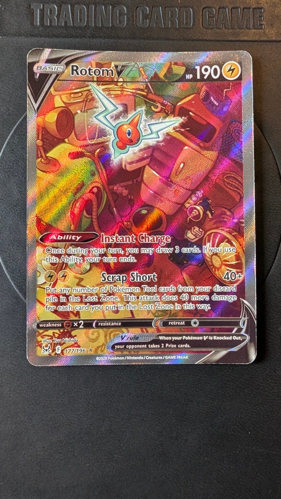 Rotom V 177/196 Lost Origin SAR, Ophalen of Verzenden, Zo goed als nieuw, Losse kaart, Foil