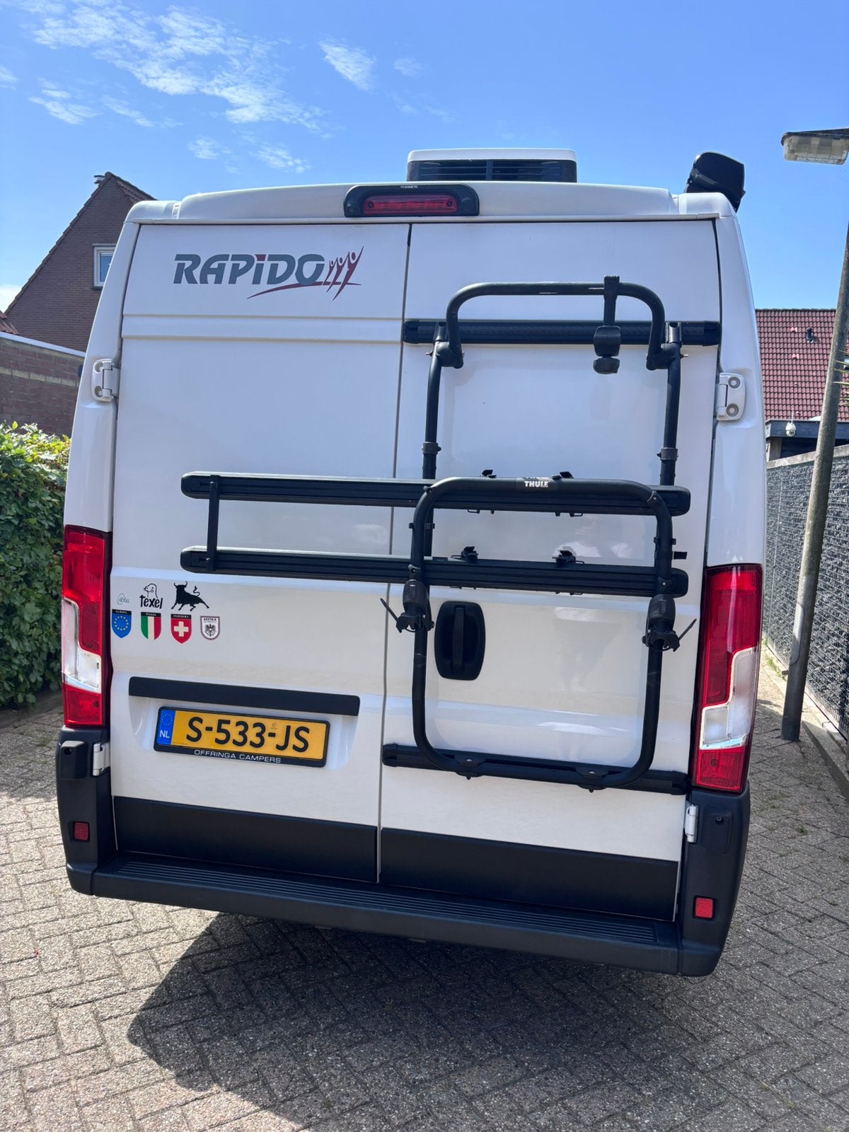 Thule fietsendrager Fiat Ducato Peugeot Boxer Citroën Jumper, Ophalen, Gebruikt, Fietsendrager-accessoire, 2 fietsen
