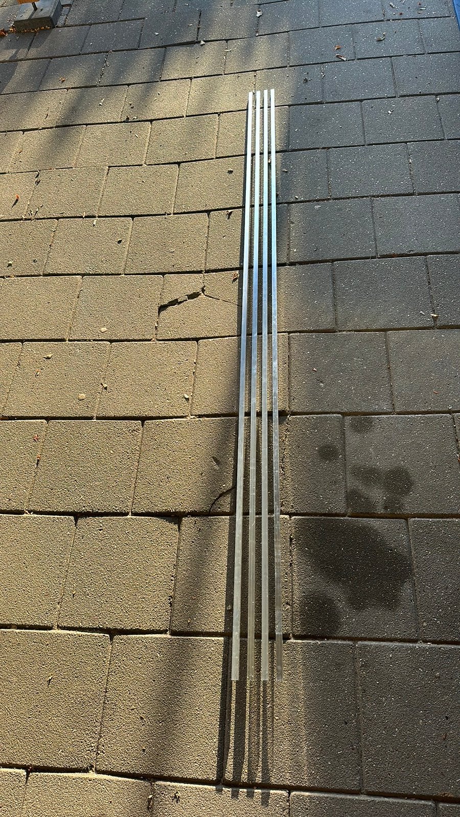 4 aluminium u-profielen, Ophalen, Zo goed als nieuw, Aluminium