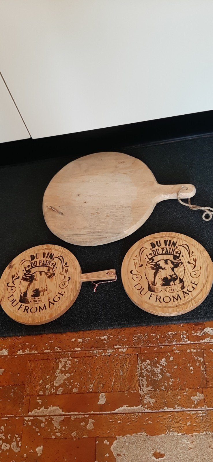 3 Nieuwe borrelplanken / serveerplanken, Ophalen, Hout, Snij-/serveerplank, Nieuw