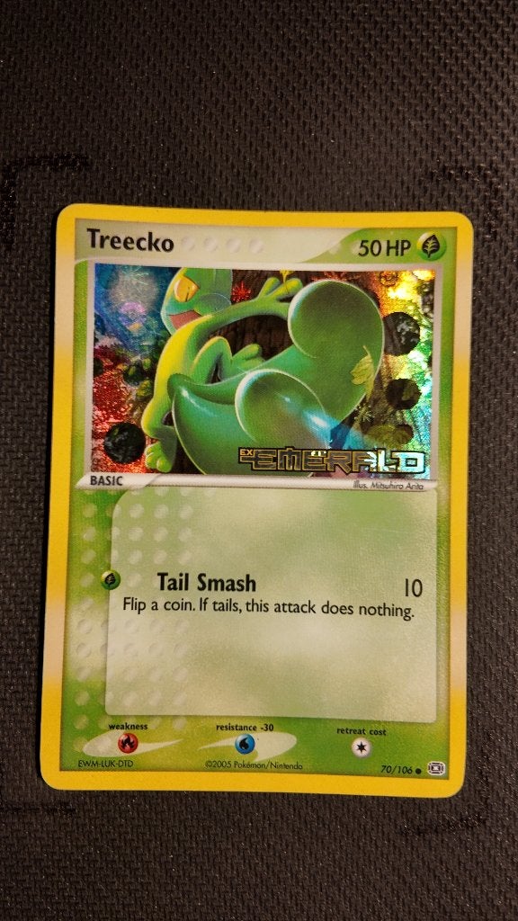 Treecko 70 Emerald | Pokemon kaart, Ophalen, Losse kaart, Foil