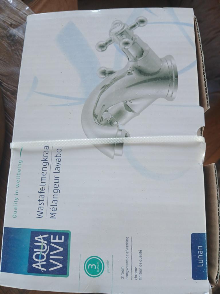 Aqua Vive Wastafelmengkraan Lunan Chroom Nieuw, Ophalen of Verzenden