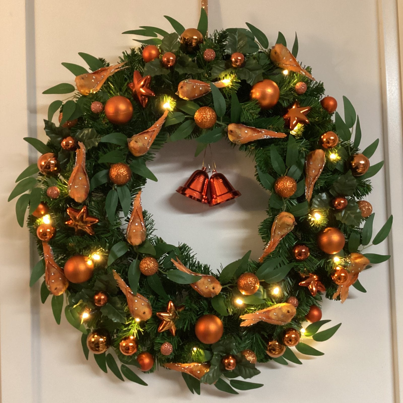 Prachtige kerstkrans met verlichting 55 cm, Ophalen of Verzenden, Nieuw