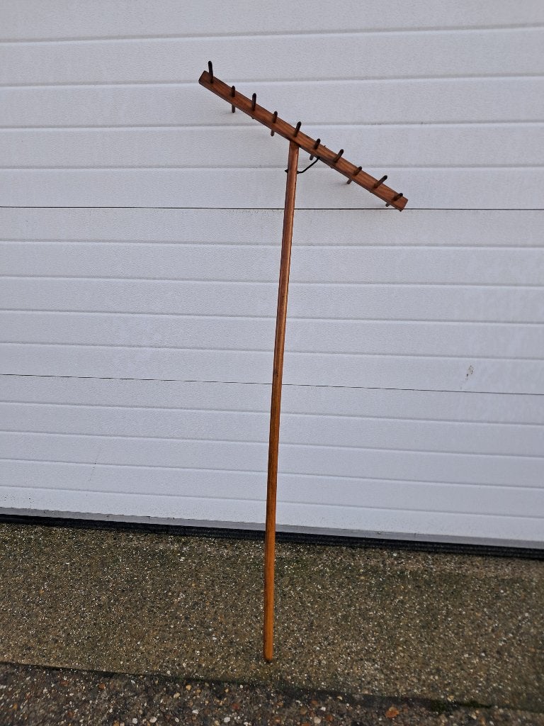 Brocante houten hooi/grasvork 156 cm lang, Ophalen, Gebruikt, Hark