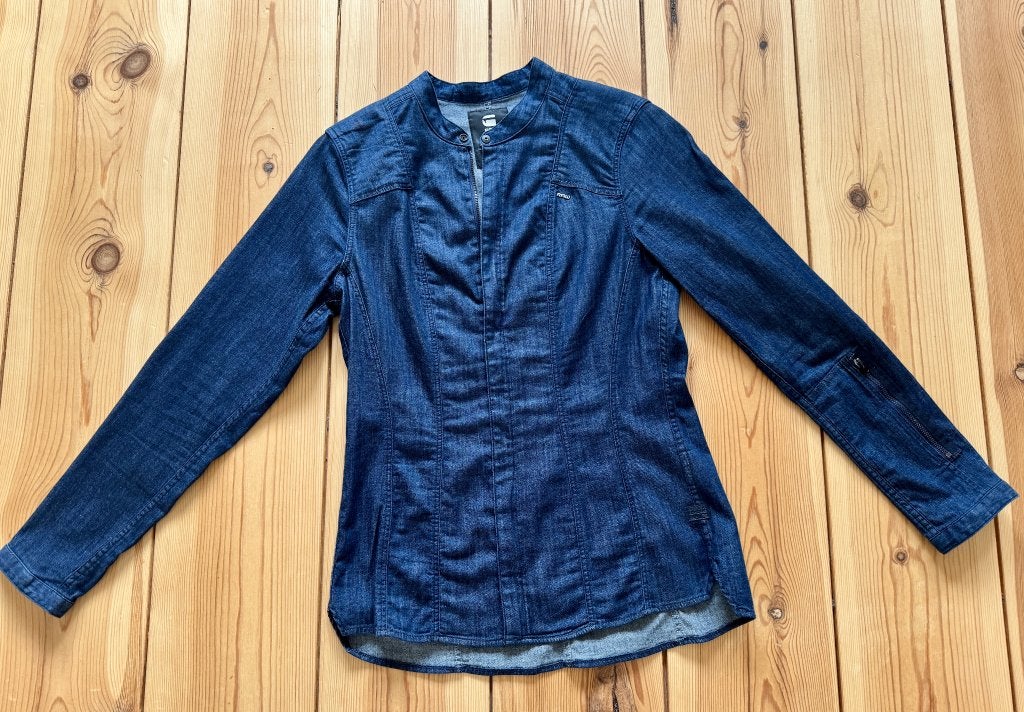 G-Star RAW blouse / jasje - Blauw Denim - Medium (36 38), Blauw, Ophalen of Verzenden, Zo goed als nieuw, Maat 36 (S)