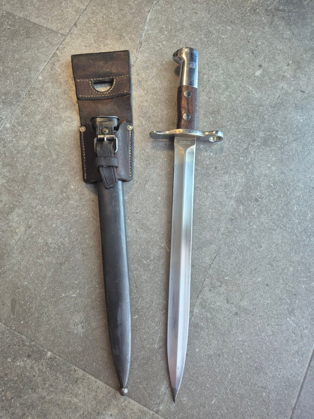 Schmidt rubin bajonet.., Verzamelen, Ophalen of Verzenden, Landmacht, Overige gebieden, Mes of Dolk