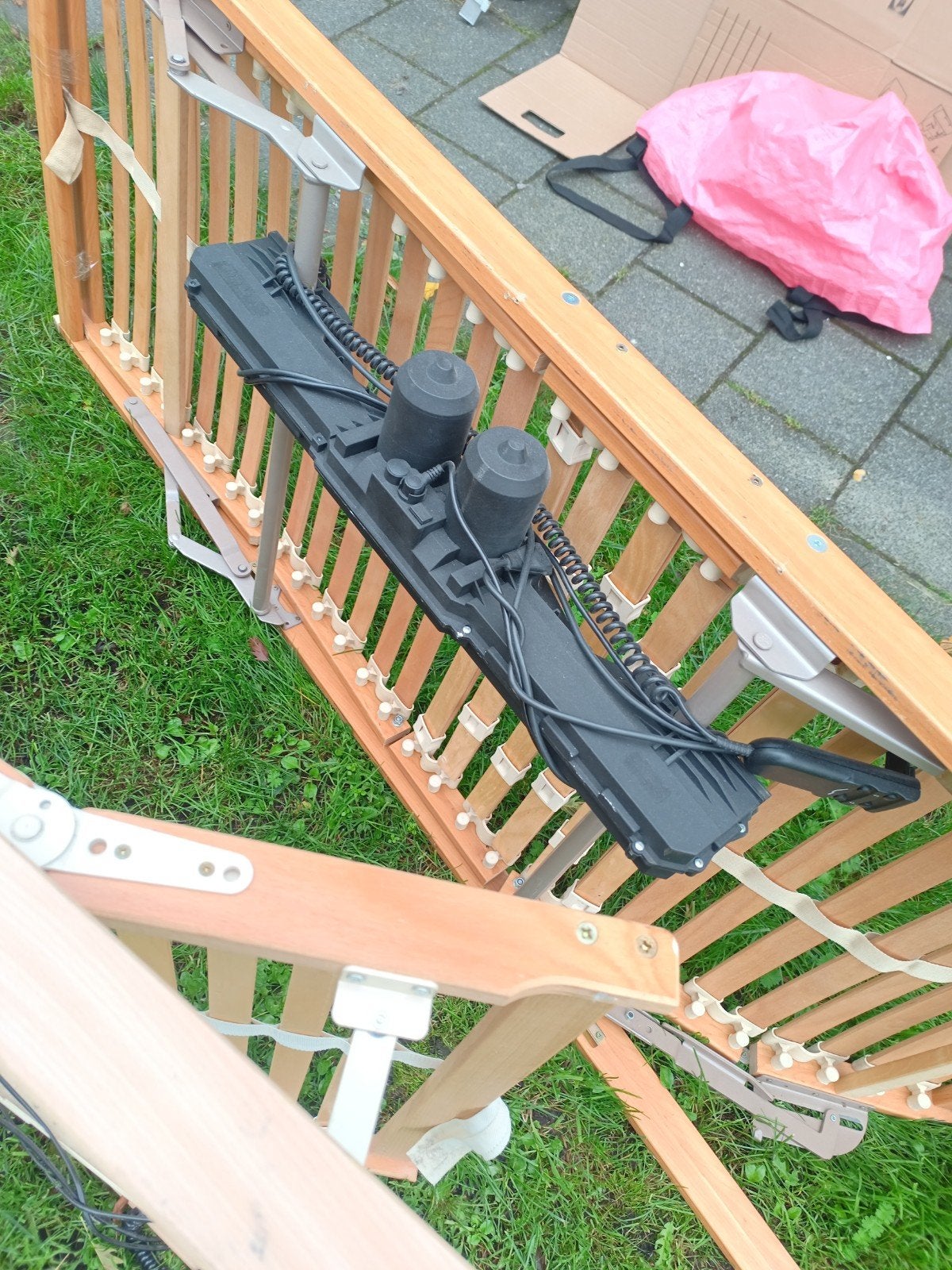 Elektrisch verstelbare lattenbodem, Ophalen, 90 cm, 200 cm, Hout