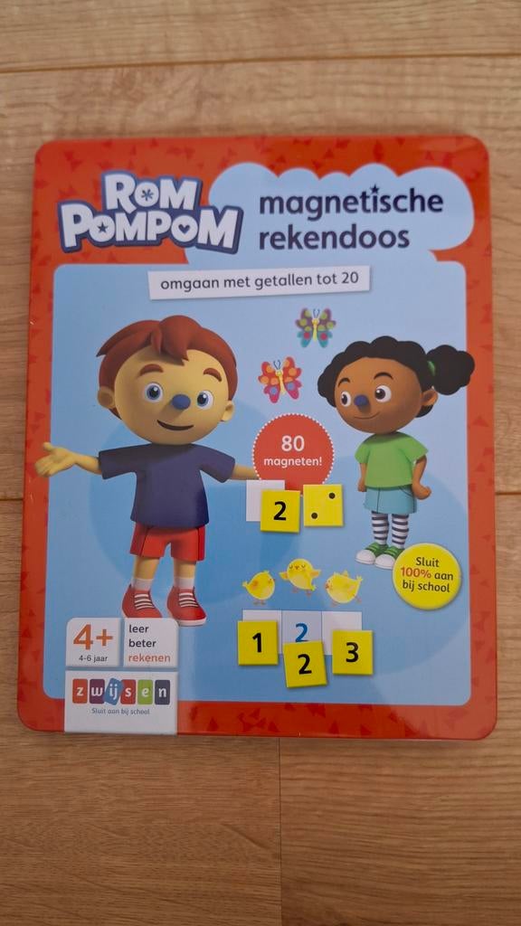 Rom Pom Pom Magnetische Rekendoos - als nieuw, Kinderen en Baby's, Speelgoed | Educatief en Creatief, Ophalen of Verzenden, Zo goed als nieuw