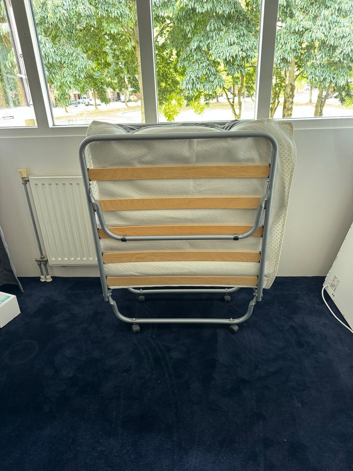 Vouwbed logeerbed ZGAN!, Ophalen, Eenpersoons, 190 cm of minder, Zo goed als nieuw