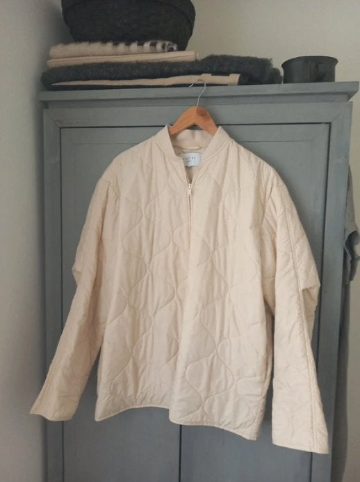 Trendy COSTES Doorgestikt Bomberjasje / Tussenjas – Ecru XL, Costess, Beige, Maat 46/48 (XL) of groter, Ophalen of Verzenden