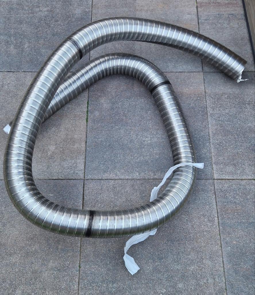 Nieuwe RVS flexibele buis100mm  4m lang, Doe-het-zelf en Verbouw, Ventilatie en Afzuiging, Ophalen, Nieuw, Afzuiger